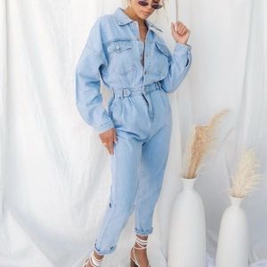 12th Tribe Hendrix Denim Jumpsuit Size Small/Medium